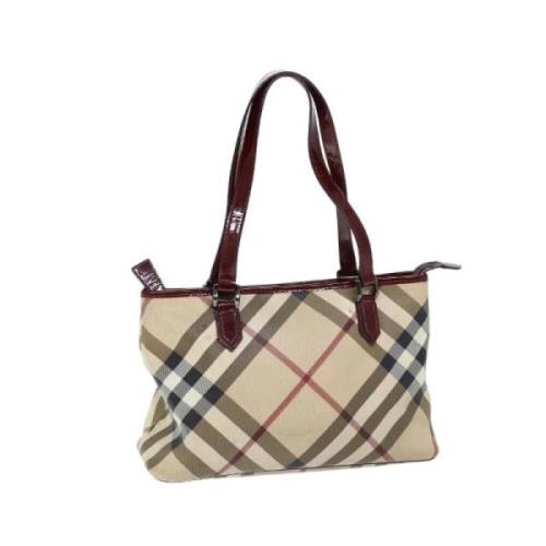 Pre-owned Canvas shoulder-bags Burberry Vintage , Beige , Dames