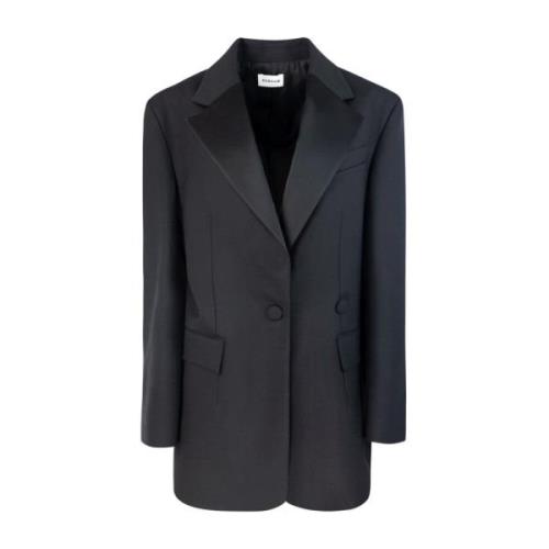 Zwarte Oversized Blazer met Zakken P.a.r.o.s.h. , Black , Dames