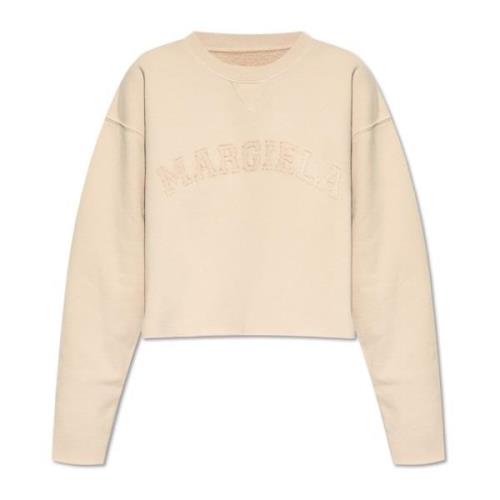 Sweatshirt met geborduurd logo Maison Margiela , Pink , Dames