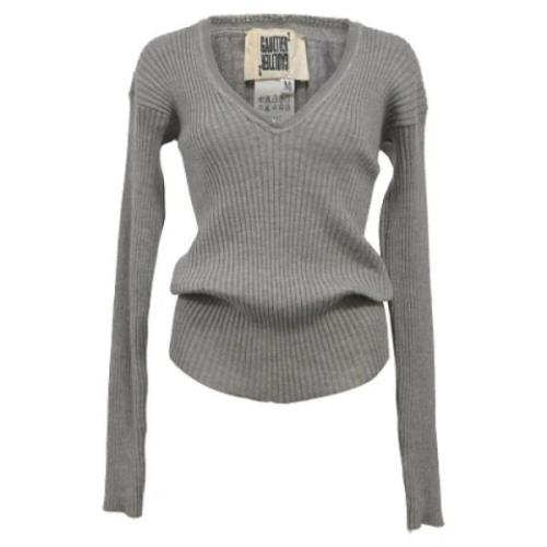 Pre-owned Wool tops Jean Paul Gaultier Pre-owned , Gray , Dames