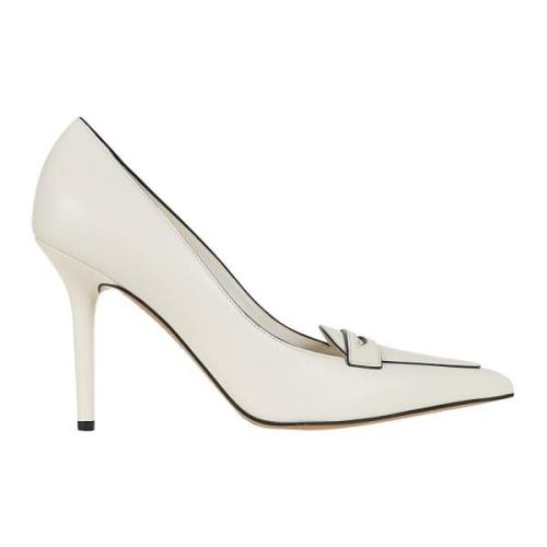 Ivory Nero Loafer Pump Valentino Garavani , White , Dames