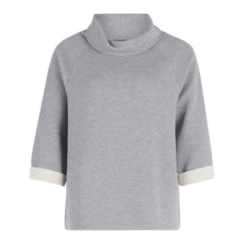 Trendy Sweatshirt met hoge kraag en glitter Betty Barclay , Gray , Dam...