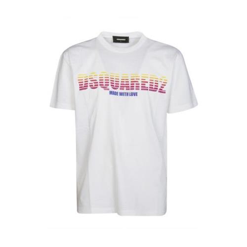 Witte T-shirts & Polos Ss24 Dsquared2 , White , Heren