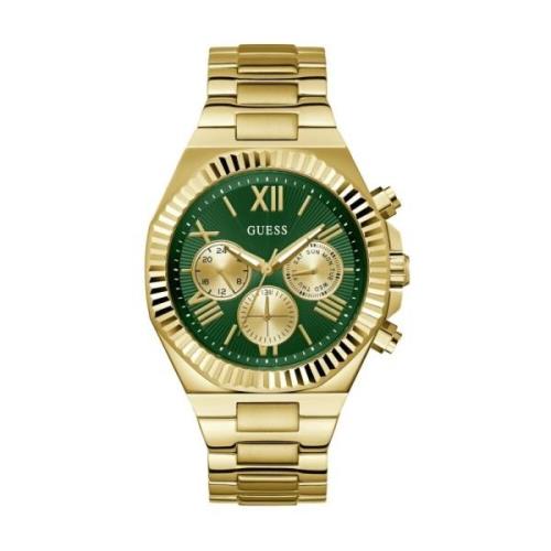 Heren Multifunctioneel Horloge Equity goud, groen 44 mm Gw0703G2 Guess...