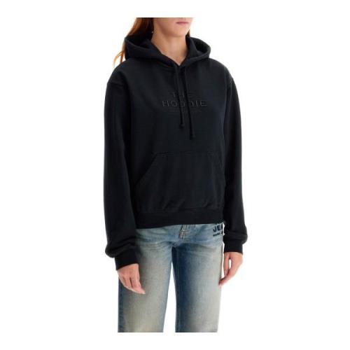 Geborduurde Katoenen Jersey Hoodie Sweatshirt Marc Jacobs , Black , Da...