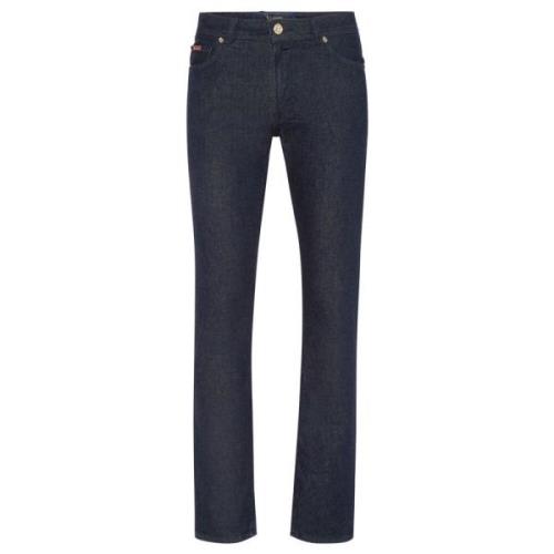 Blauwe Denim Slim Fit Jeans Billionaire , Blue , Heren