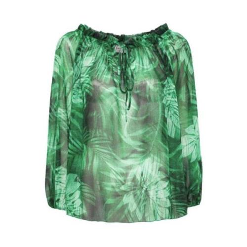 Elegante Groene Blouse Dameskleding Ermanno Scervino , Green , Dames