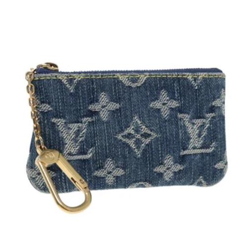 Pre-owned Denim wallets Louis Vuitton Vintage , Blue , Dames