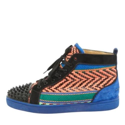 Pre-owned Leather sneakers Christian Louboutin Pre-owned , Multicolor ...