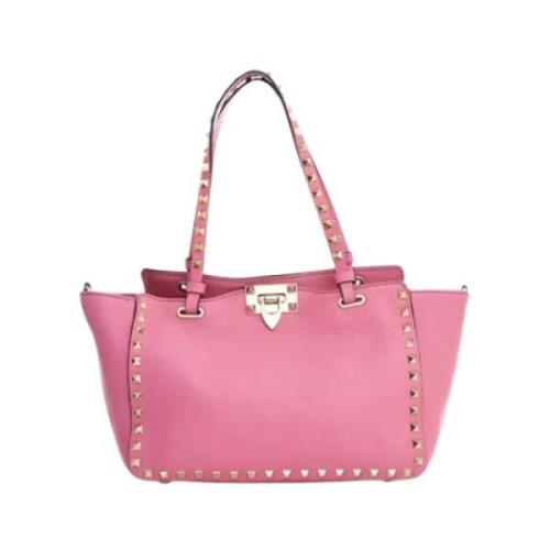 Pre-owned Leather shoulder-bags Valentino Vintage , Pink , Dames