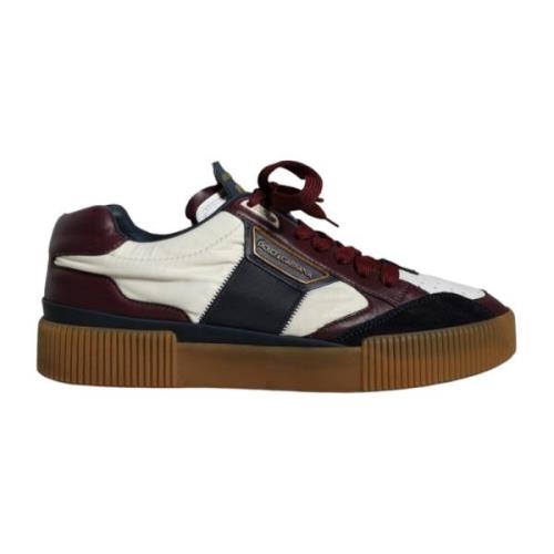 Multicolor leren lage sneakers Dolce & Gabbana , Multicolor , Heren