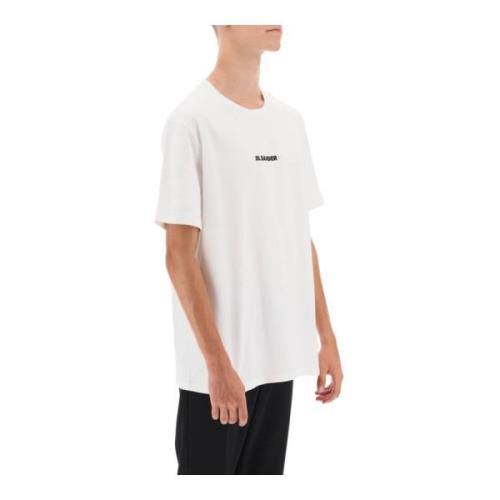 Compact Jersey Logo T-shirt Jil Sander , White , Heren