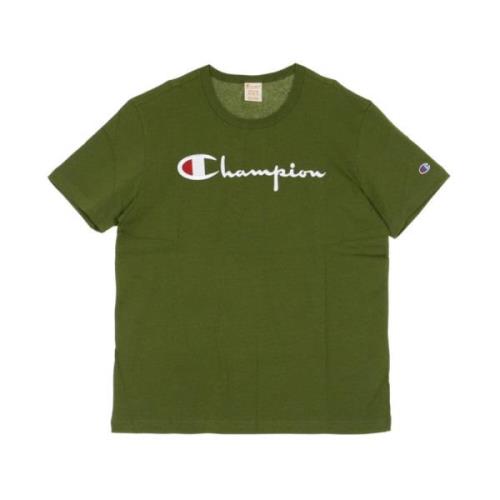 Crewneck Tee T-Shirt in Olijf Champion , Green , Heren