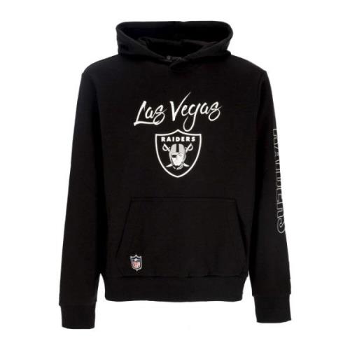 Las Vegas Raiders Script Hoodie Zwart/Wit New Era , Black , Heren