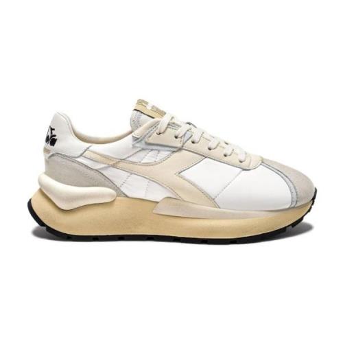 Elite Mesh Leren Sneakers Wit Diadora , White , Dames