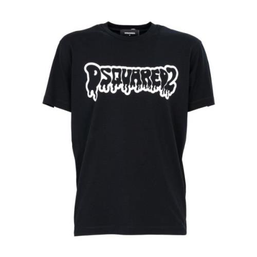 Zwarte T-shirts & Polos Ss24 Dsquared2 , Black , Heren