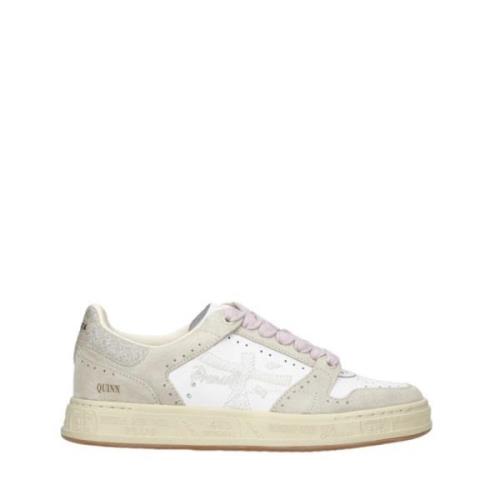 Beige Suède Sneakers met Witte Leren Details Premiata , Beige , Heren