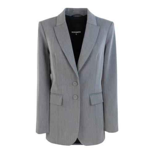 Chique Grijze Blazer met Slim Fit Patrizia Pepe , Gray , Dames