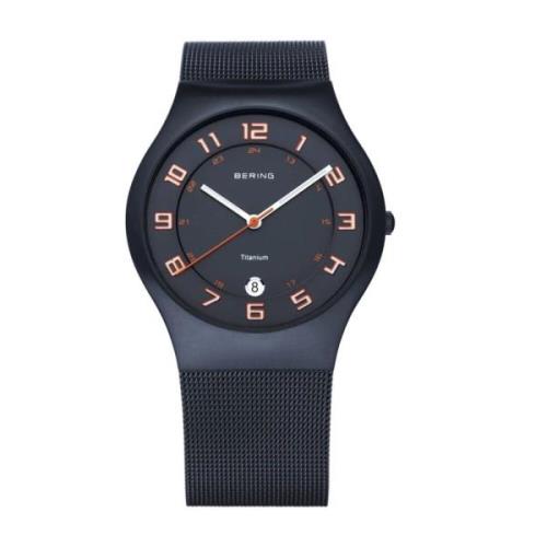 Herenhorloge Classic 37 mm Armband Milanese Blauw 11937-393 Bering , B...