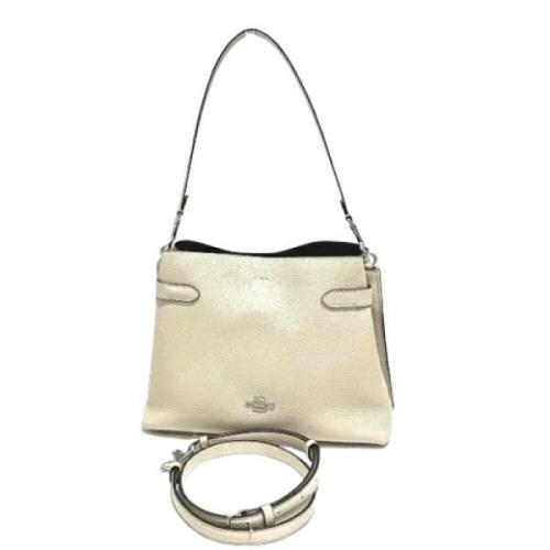 Pre-owned Leather shoulder-bags Coach Pre-owned , Beige , Dames