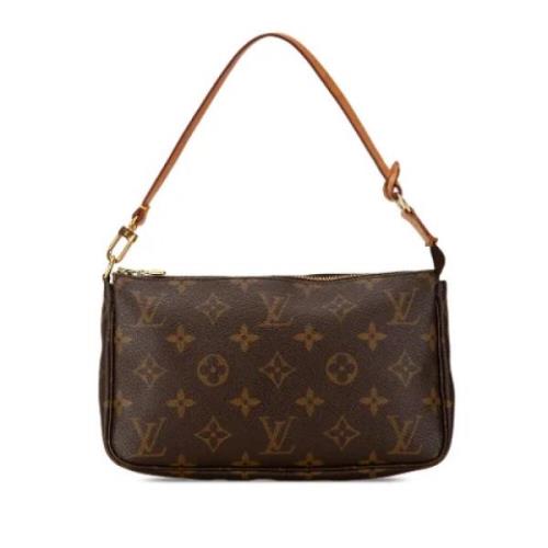 Pre-owned Canvas clutches Louis Vuitton Vintage , Brown , Dames