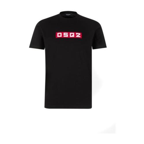 Zwarte T-shirt & Polo Collectie Dsquared2 , Black , Heren