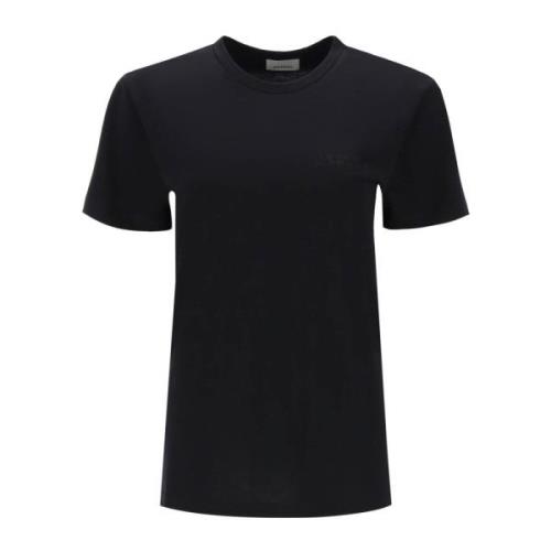 Geborduurd Crew-neck T-shirt Isabel Marant , Black , Dames