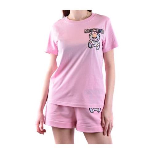 Roze T-shirt Ss22 Moschino , Pink , Dames