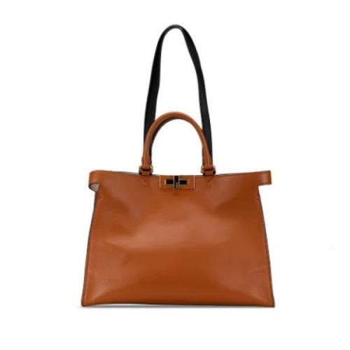 Pre-owned Leather handbags Fendi Vintage , Brown , Dames