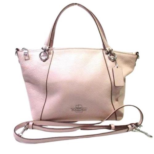 Pre-owned Leather handbags Coach Pre-owned , Pink , Dames