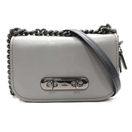 Pre-owned Leather shoulder-bags Coach Pre-owned , Gray , Dames