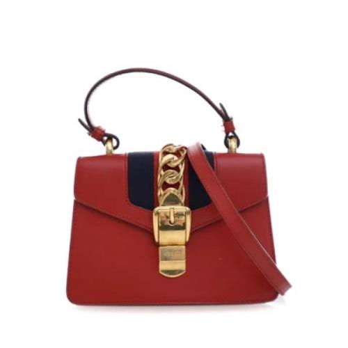 Pre-owned Leather handbags Gucci Vintage , Red , Dames