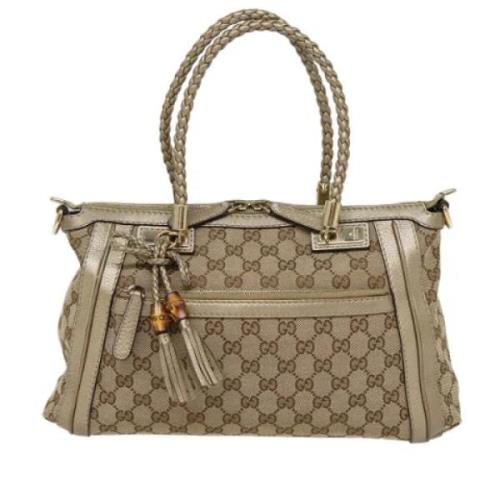 Pre-owned Canvas gucci-bags Gucci Vintage , Beige , Dames