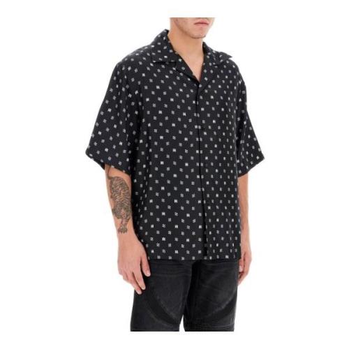 Zijden Paisley Bowling Shirt Amiri , Black , Heren