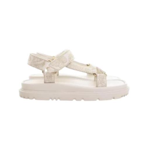 Pre-owned Canvas sandals Dior Vintage , White , Dames