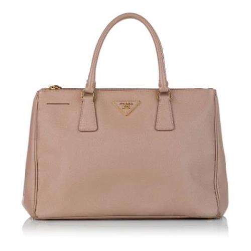 Pre-owned Leather handbags Prada Vintage , Beige , Dames