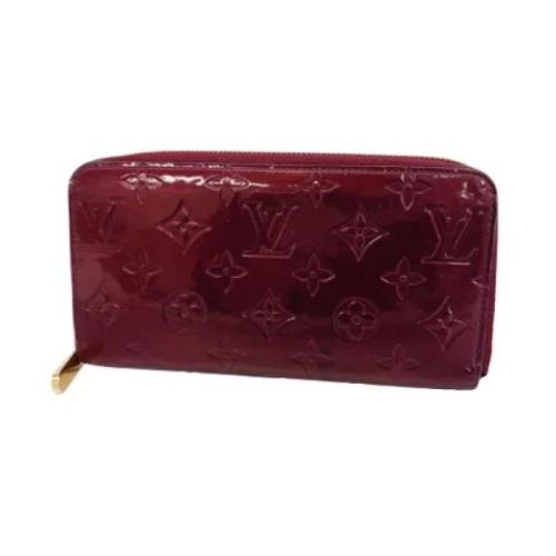 Pre-owned Leather wallets Louis Vuitton Vintage , Red , Dames