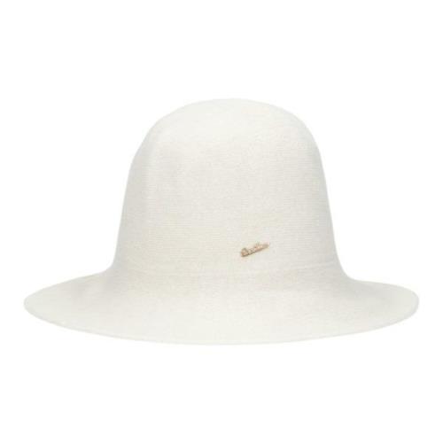 Eco-Cashmere Cloche Hat Borsalino , White , Unisex