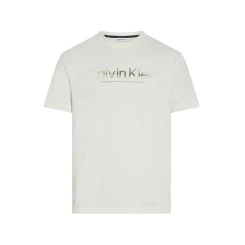 Diffused Log T-Shirt in Wit Calvin Klein , White , Heren