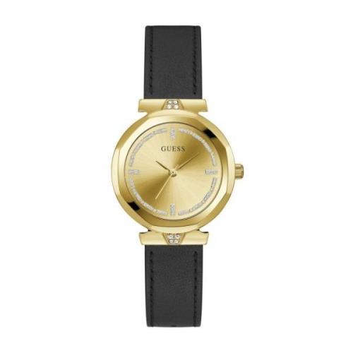 Dames Armbandhorloge Rumour zwart, goud 34 mm Gw0689L2 Guess , Black ,...