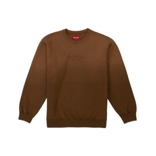 Bruine Dipped Crewneck Sweater Supreme , Brown , Heren