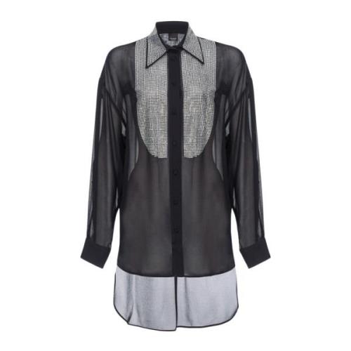 Zwarte Shirts voor Vrouwen Ss24 Pinko , Black , Dames