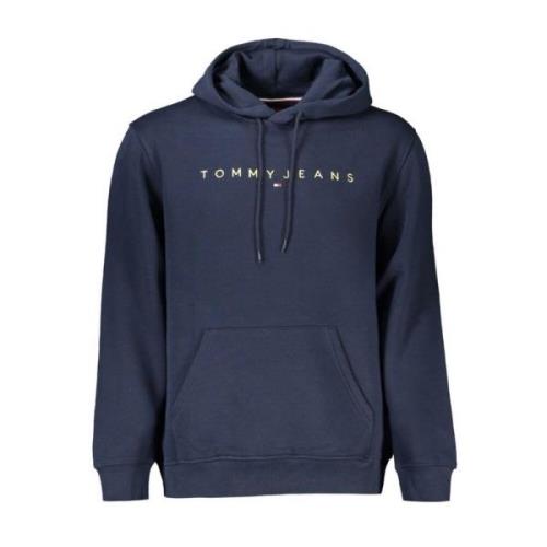 Blauwe Iconische Geborduurde Hoodie Sweatshirt Tommy Hilfiger , Blue ,...