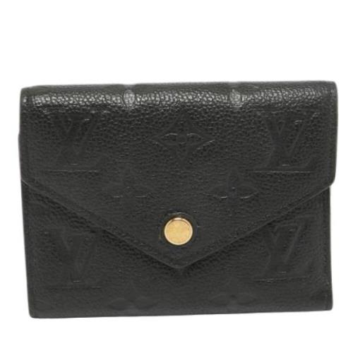 Pre-owned Leather wallets Louis Vuitton Vintage , Black , Dames