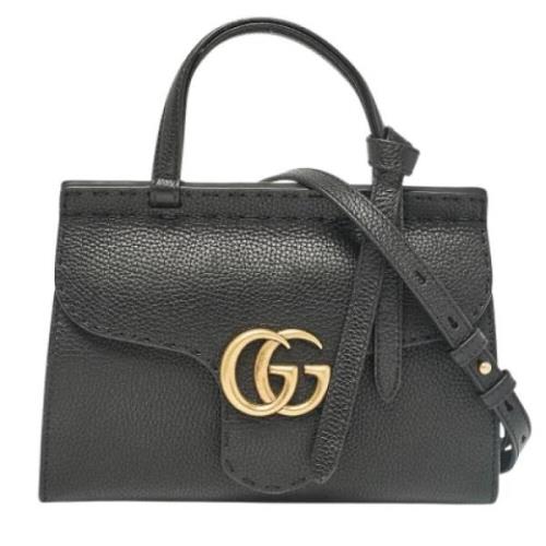 Pre-owned Leather handbags Gucci Vintage , Black , Dames