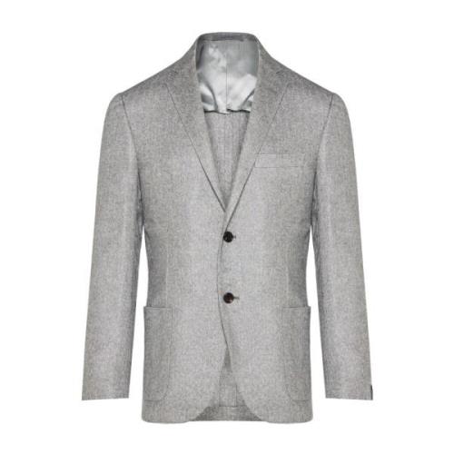 Luxe Zijde Kasjmier Jas Corneliani , Gray , Heren