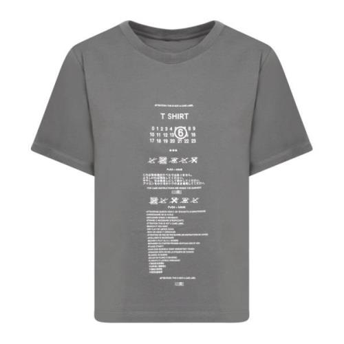 Grijze T-shirts & Polo's voor vrouwen MM6 Maison Margiela , Gray , Dam...