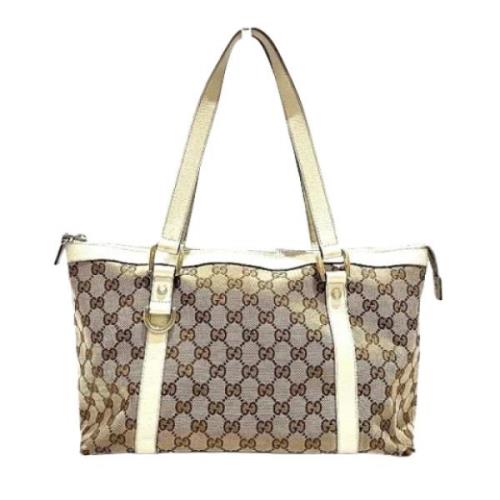 Pre-owned Canvas gucci-bags Gucci Vintage , Beige , Dames