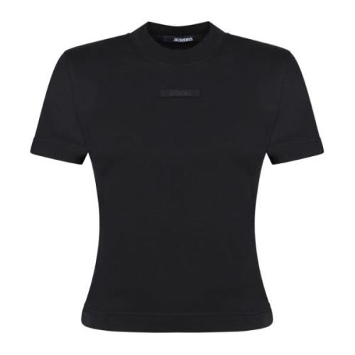 Chique Zwarte T-shirts voor Vrouwen Jacquemus , Black , Dames