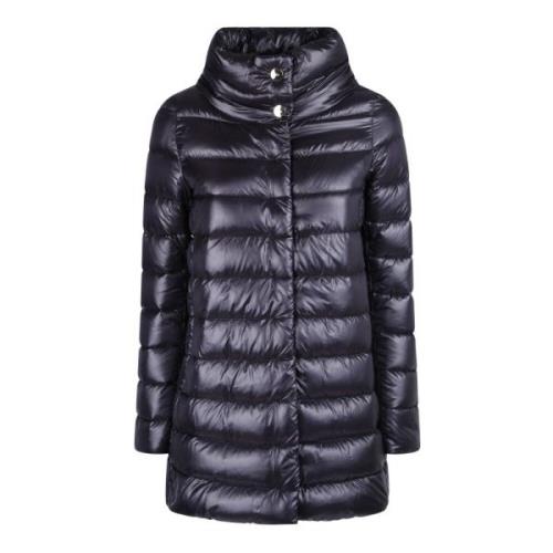 Zwarte Donsjas Elegant Warmte Herno , Black , Dames